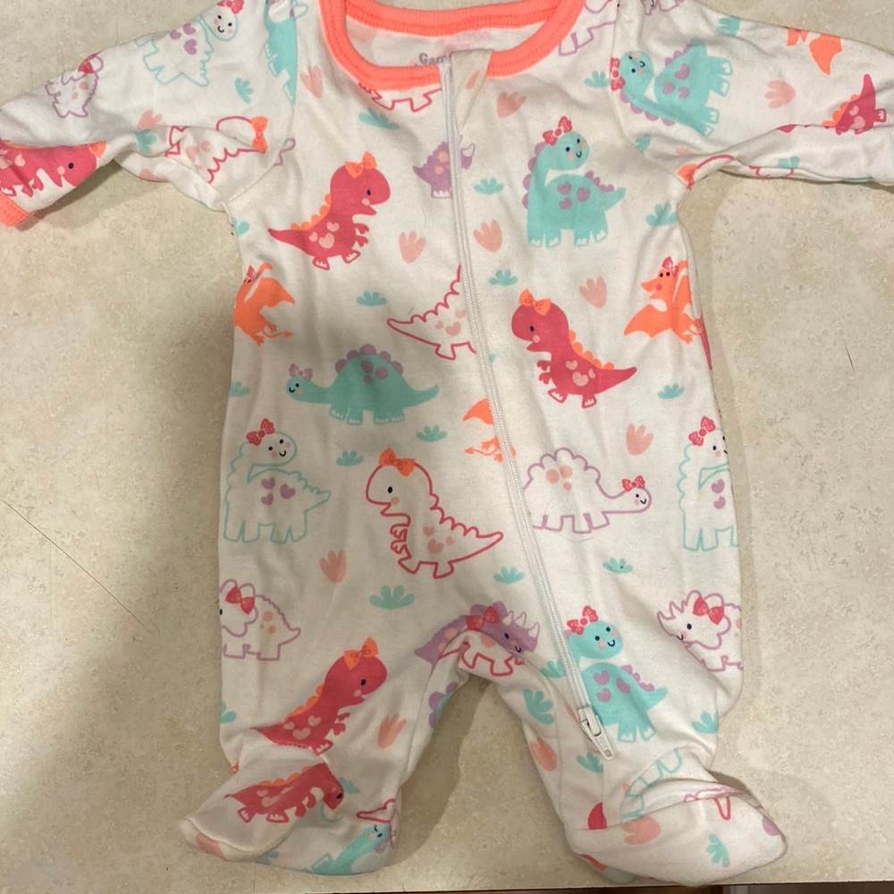 Dino Girls preemie onesie